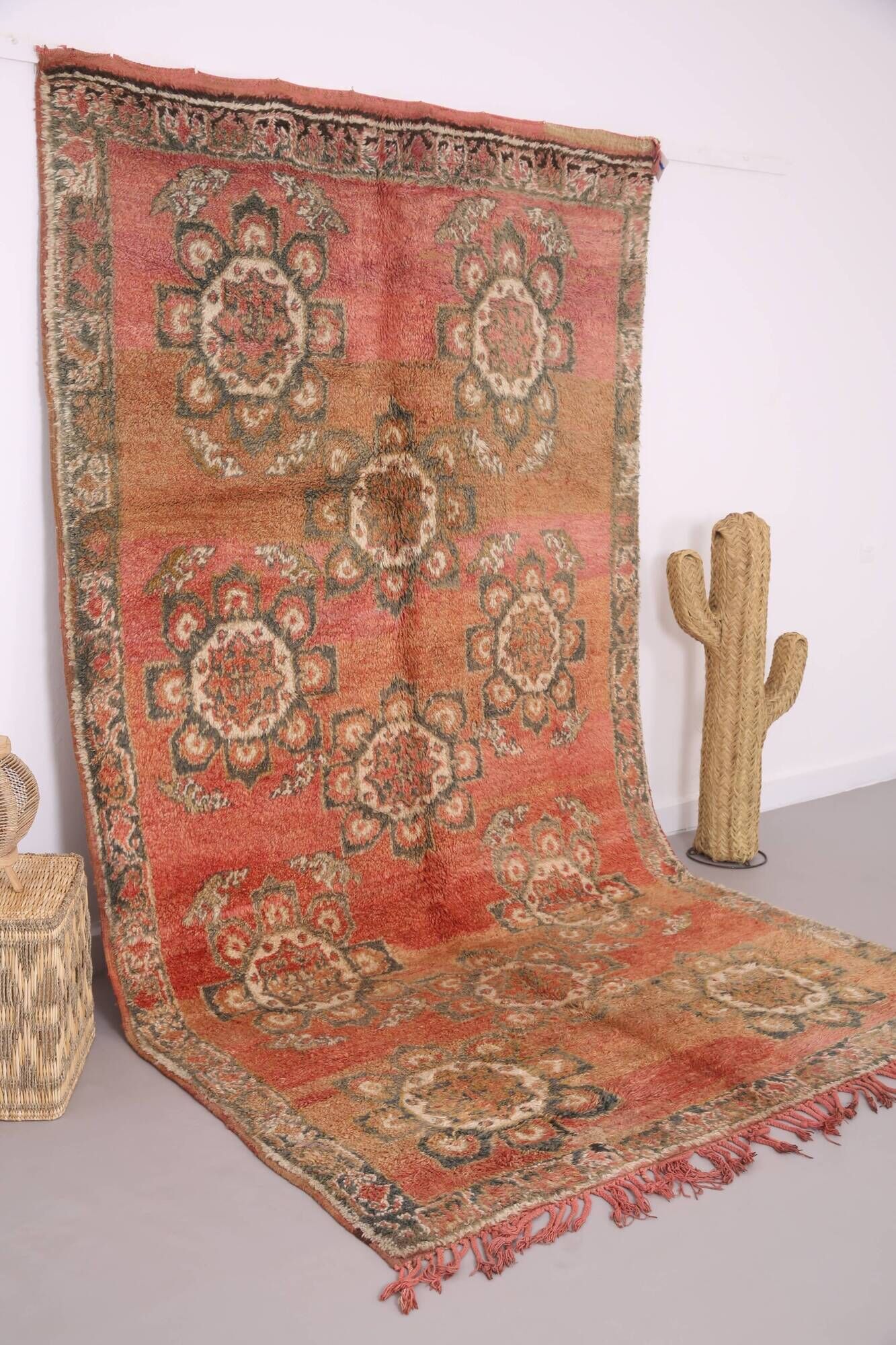 Vintage Moroccan rug 178 x 312 cm - Pink Berber rug - Old Handmade Rug