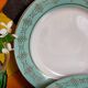 Six plates of vintage Badonviller earthenware with gold frieze