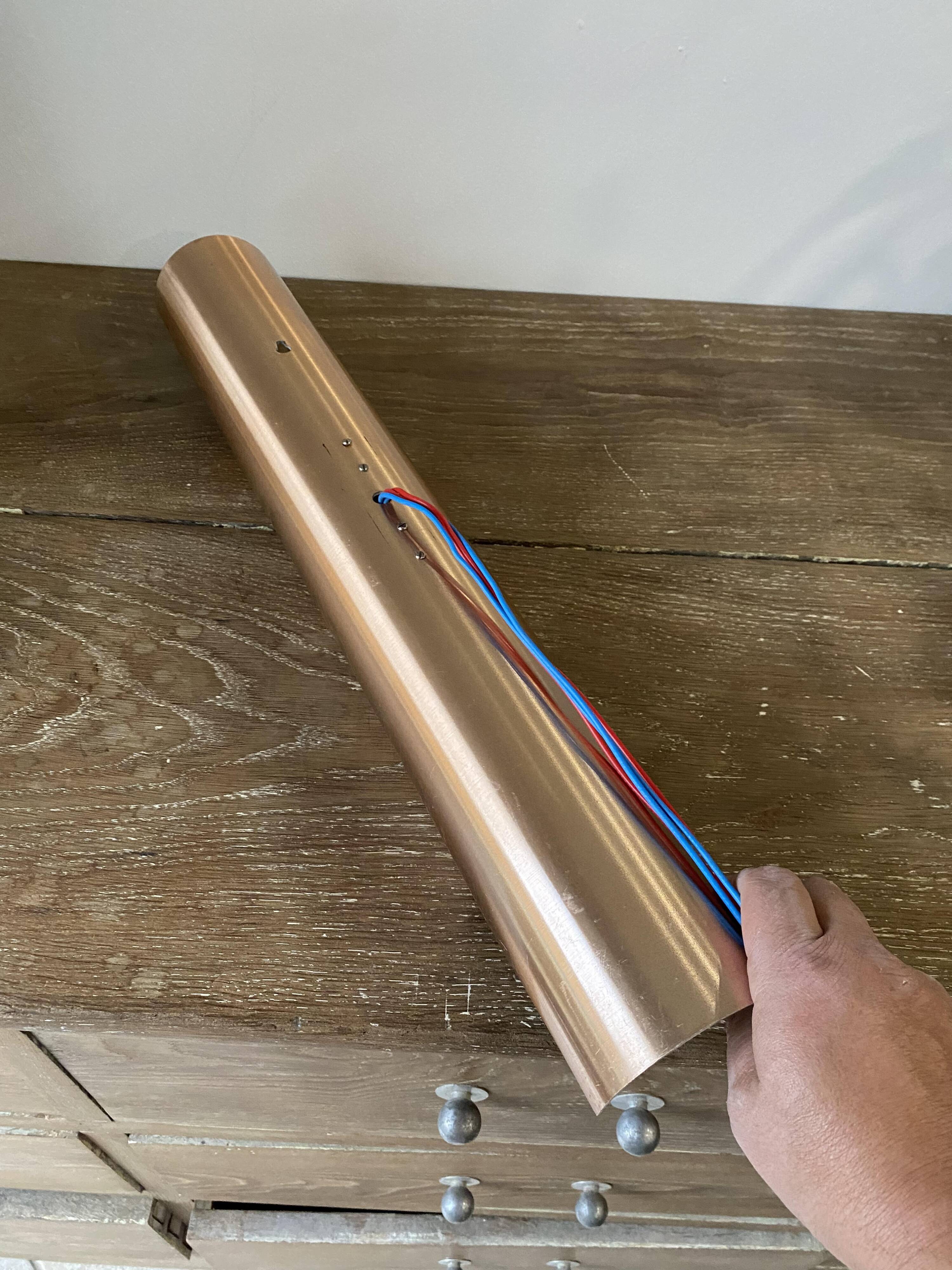 N3 Sconce Fuga XL copper / rosé wall light Raak Komulainen 1970 vintage