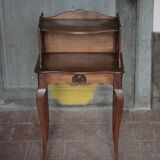 Bedside table, nightstand wood, accent furniture, antique furniture.