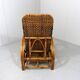Chaise longue en rotin bicolore du milieu du siècle Années 1960