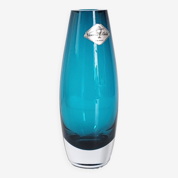 Vase vintage en cristal de Vannes 1960