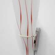1970s Pair of Glass Wall Lamps , Czechoslovakia