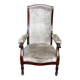 Imperial armchair in mahogany and grey velvet from the 19th century