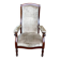 Imperial armchair in mahogany and grey velvet from the 19th century