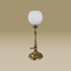 Lampe de table ancienne style Napoléon III en bronze ciselé et globe