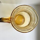 Amber engraved glass decanter 50s