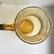 Amber engraved glass decanter 50s