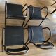 Set of 4 industrial chairs with armrests