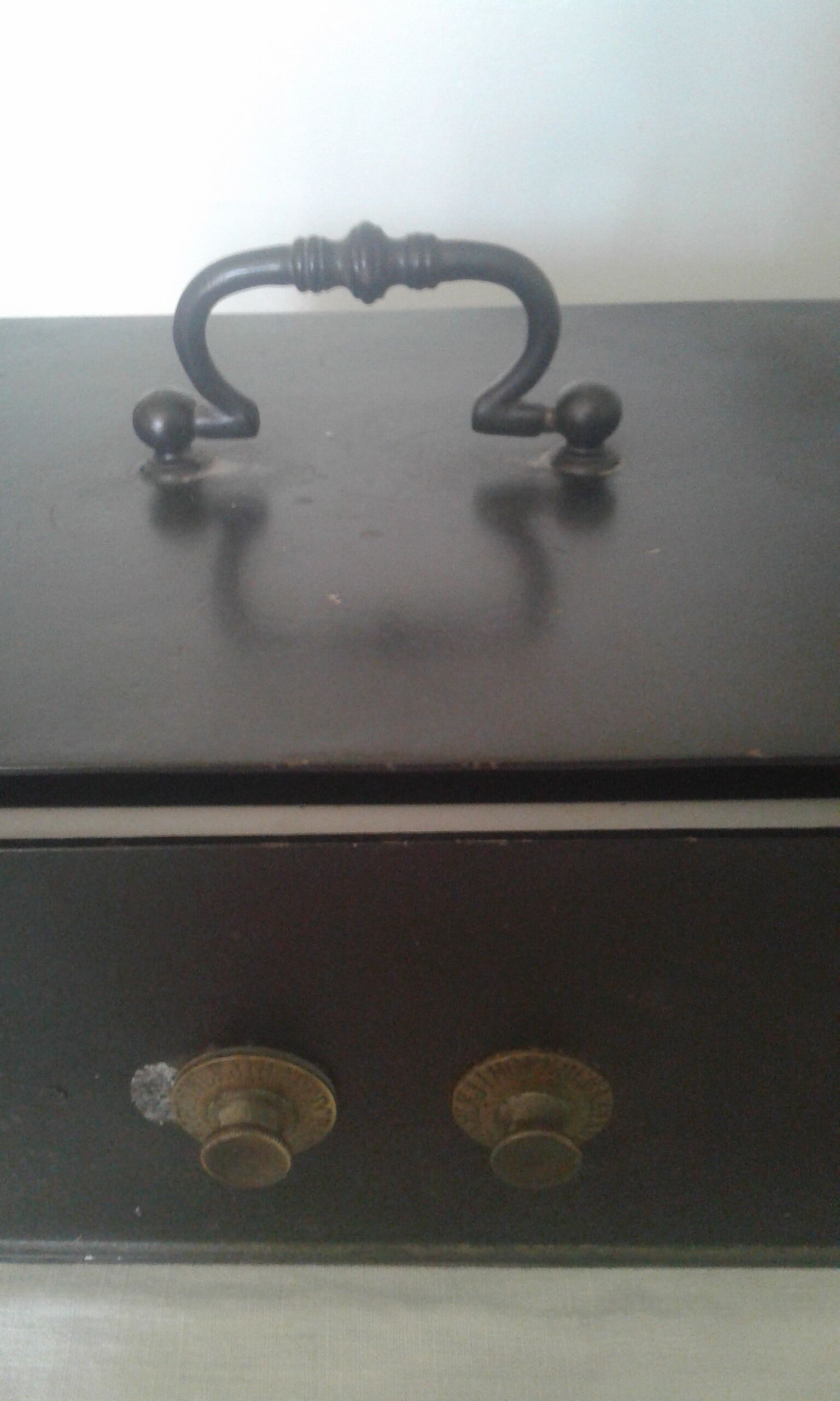 Antique combination steel safe