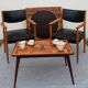 Fauteuils simili cuir scandinave