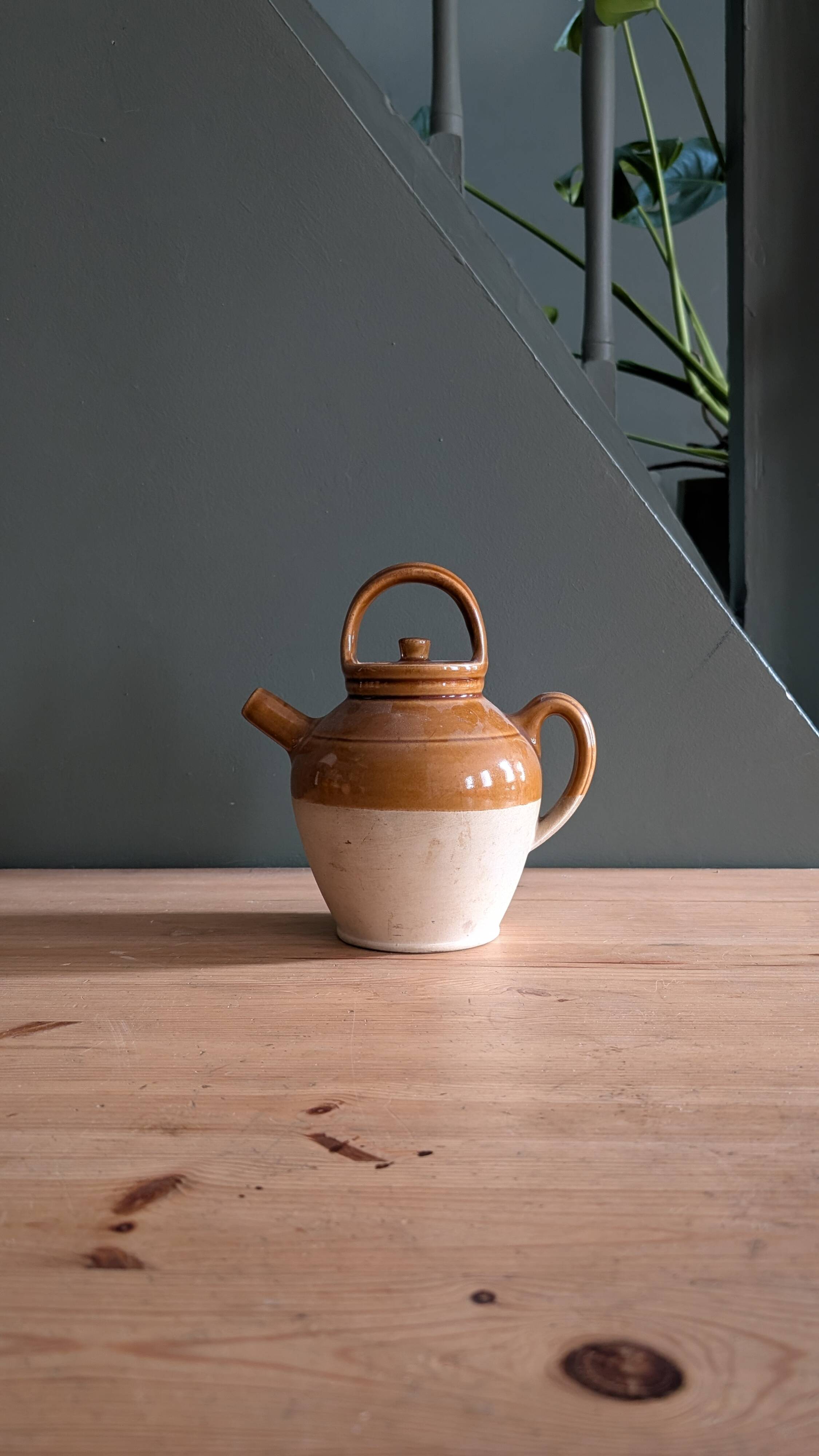Glazed terracotta jug