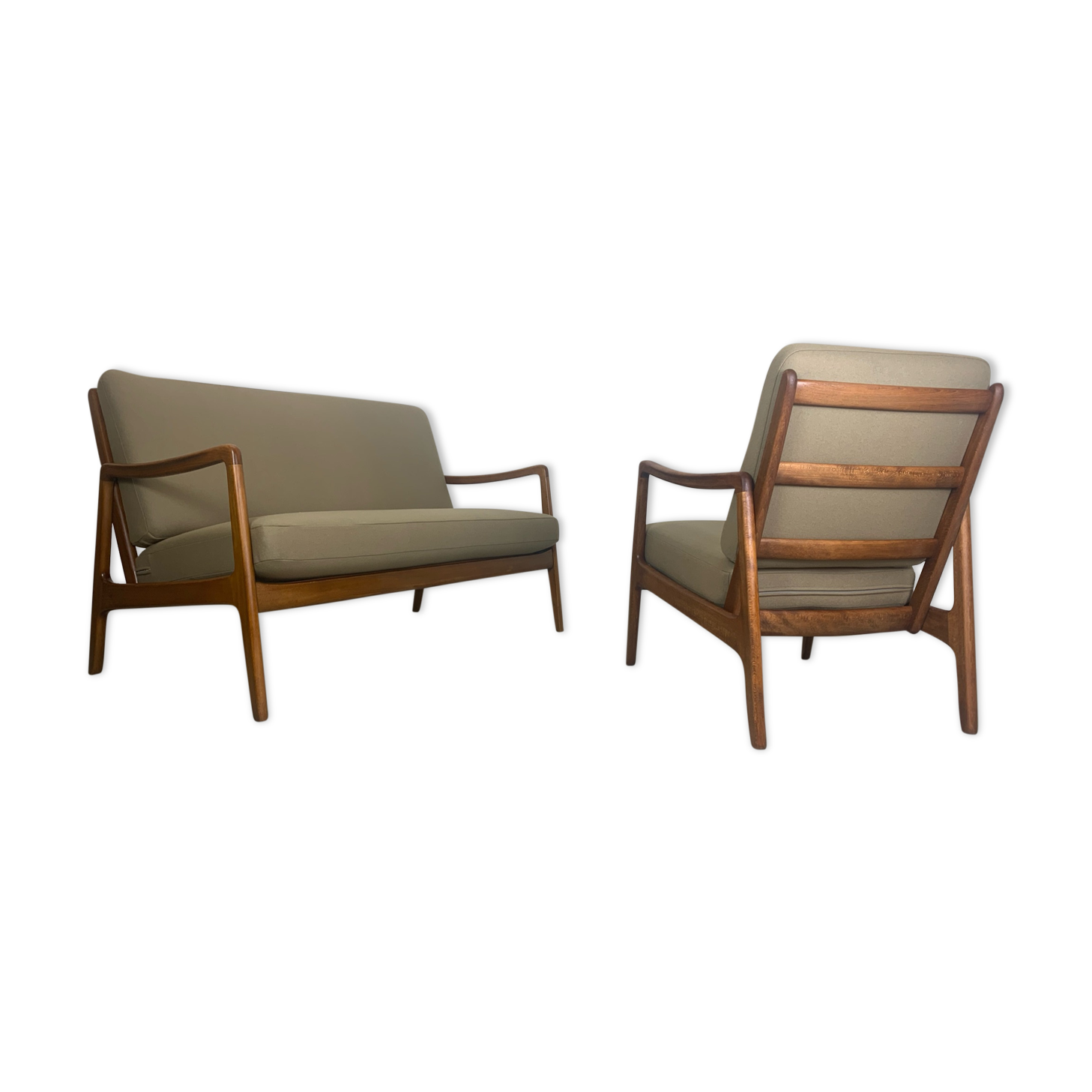 Canapé & chaises d'Ole Wanscher pour France &Søn, Danemark, années 1960