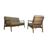 Ole Wanscher sofa & easy chair model FD109 for France & Søn, Denmark, 1960s