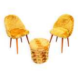 Two vintage chairs and Pelfran trunk stool