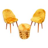 Two vintage chairs and Pelfran trunk stool