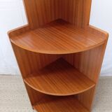 1960s teak corner shelf unit