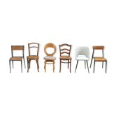 Lot of 6 vintage depareillees chairs