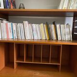 Modular Ladderax shelf in teak, 2 bays, Staples