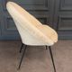 Armchair 1960 tubular black and fabric polar bear twentieth