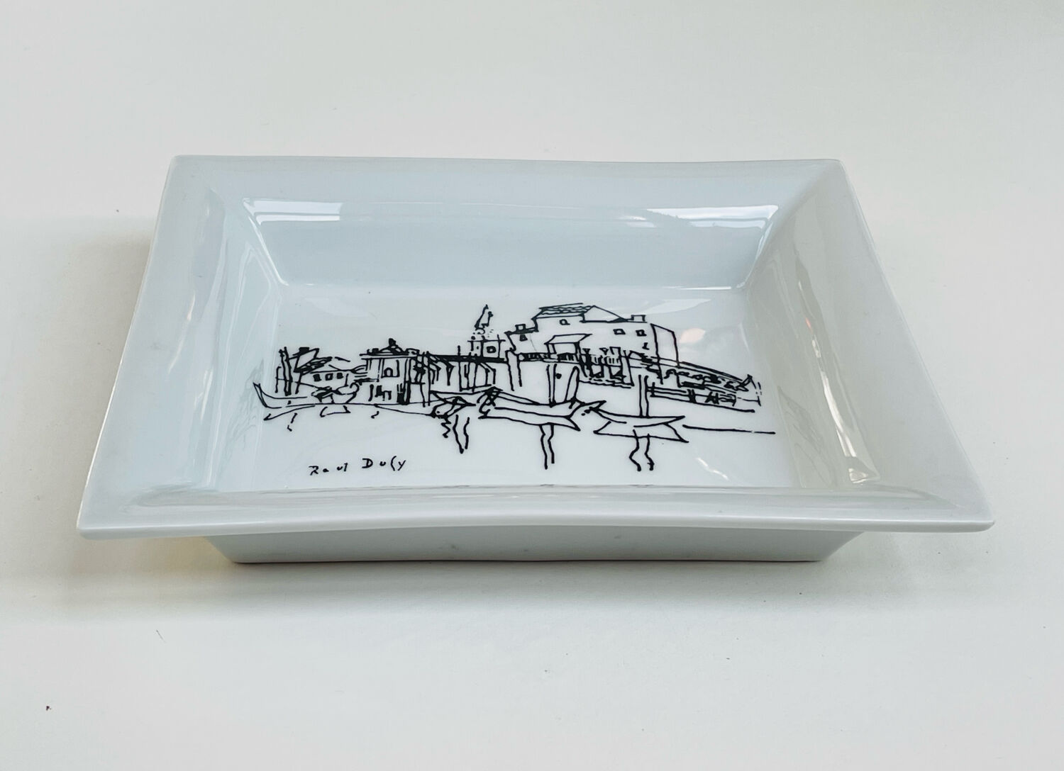 Limoges porcelain catchall - Raoul Dufy design - 1968 edition