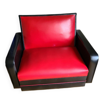 convertible skai fireside chair