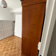 Wooden wardrobe – 2 moulded doors