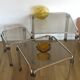 Vintage nesting tables  set of 3  coffee tables mid-century modern 1980s