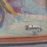 Tableau de fleurs ancien