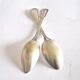 Set of 2 silver-plated dessert spoons in Chinon style, 15 cm.