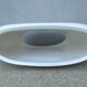 Table basse laquée blanche design Space Age forme libre vintage