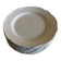 Set of 7 Mougins plates in white enamelled clay with gadroons