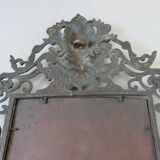 French cast iron mirror "Bacchus" god of wine, 1920s - 1930s