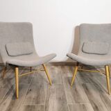 Restored pair of armchairs by Miroslav Navratil