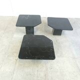 Vintage marble nesting tables or side tables, 1970s