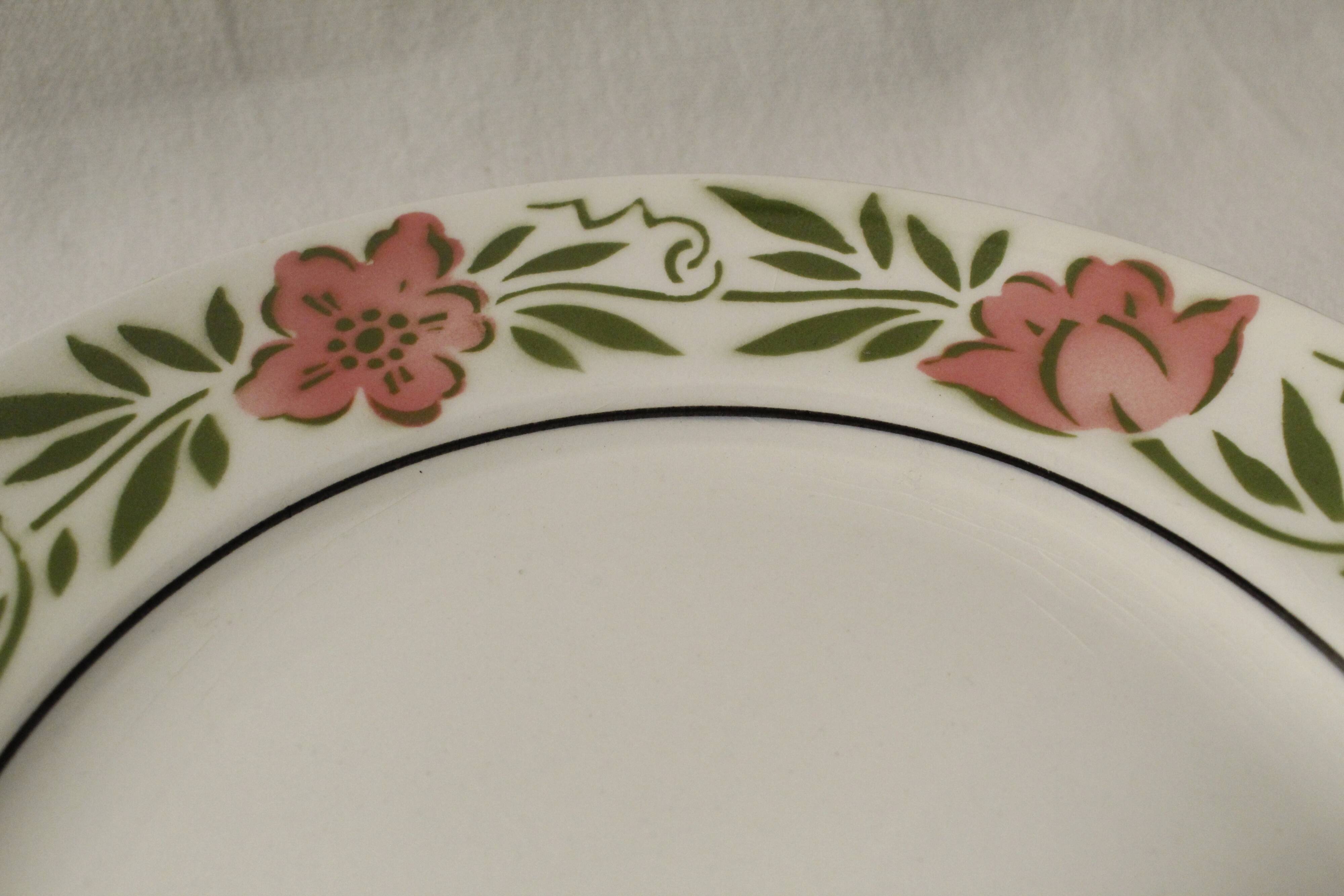 Set of 5 dessert plates Moulin des Loups - model Yvette