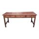 Oak farmhouse table, six drawers