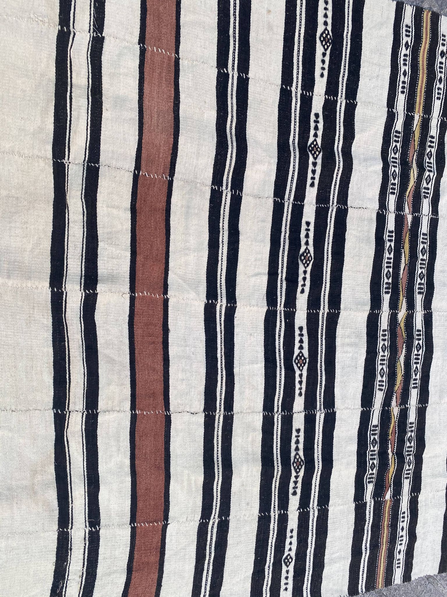 Tapis kilim tissage ancien de mali fait main 134x254 cm