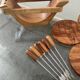 Vintage wooden coaster set