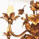 Lustre floral vintage doré par Hans Kögl