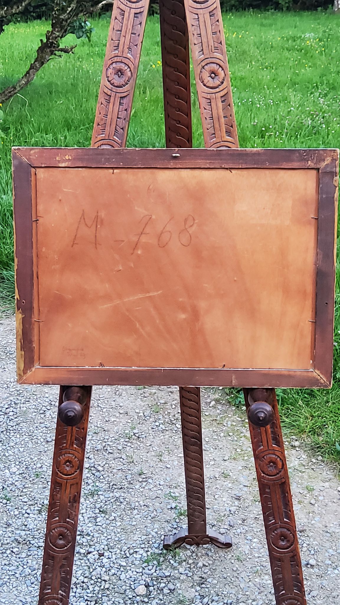 Oil on landscape panel Étampes May 1929 CLAUDE MIRBEL