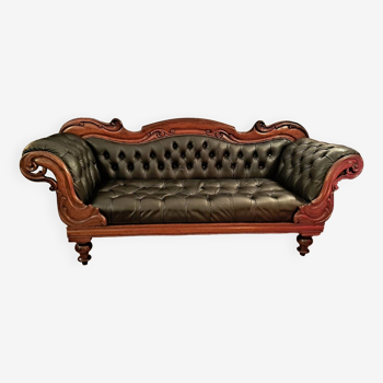 19th century Indo English Chesterfield sofa