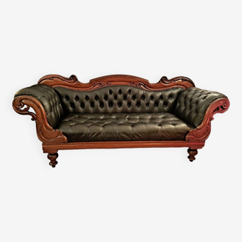 Canapé chesterfield indo anglais XIXème