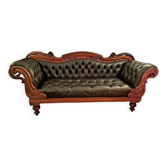 19th century Indo English Chesterfield sofa