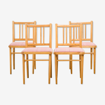 Ensemble de 4 chaises de salle à manger de Ton, années 1970