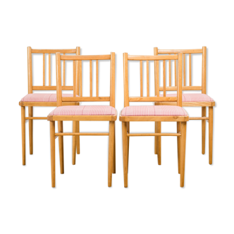 Ensemble de 4 chaises de salle à manger de Ton, années 1970