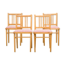 Ensemble de 4 chaises de salle à manger de Ton, années 1970
