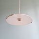 Industrial pendant light in green enamelled sheet metal, 1930s-40s