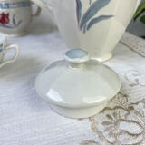 Vintage tea set in Sarreguemines flowered earthenware, "Troyes" model