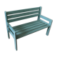 Slatted bench bluish green for children